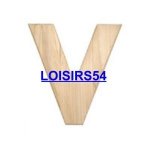 Lettre bois 1,85 cm V lot de 5 pieces